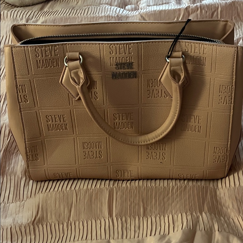 Steve Madden Blush Embossed Logo Tote